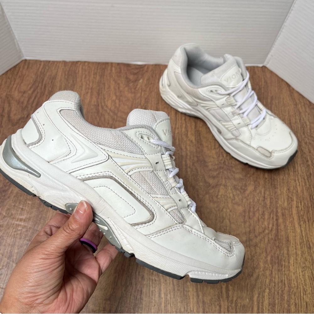 Vionic 23walk White Leather Walking Athletic Shoes Size 9